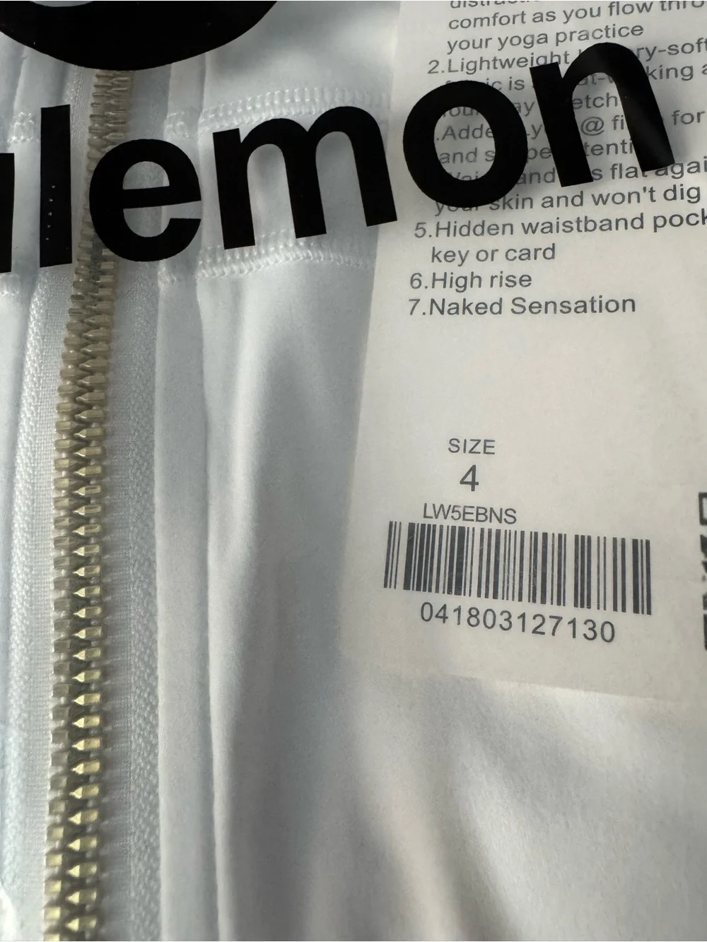 lululemon White Jacket with Gold-Tone Zipper size M